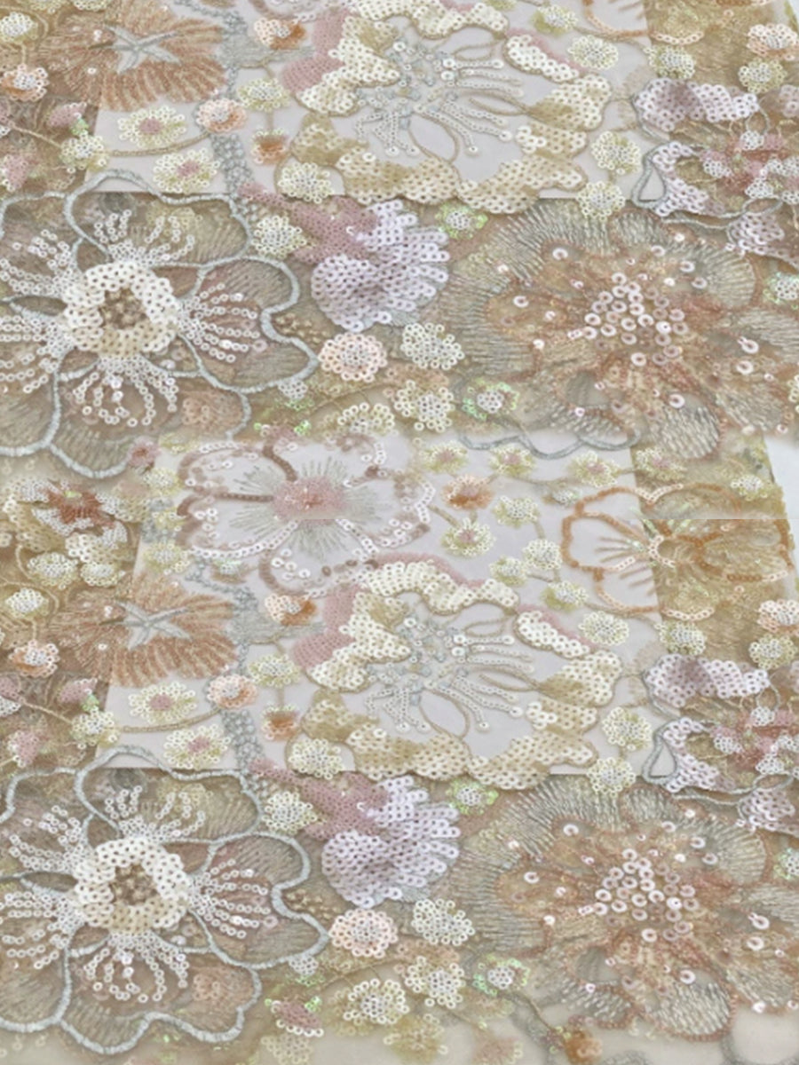Sheath 3D Floral Embellished Lace Floor-Length Mother of the Bride & Groom Dresses with Chiffon Capelet Sleeves