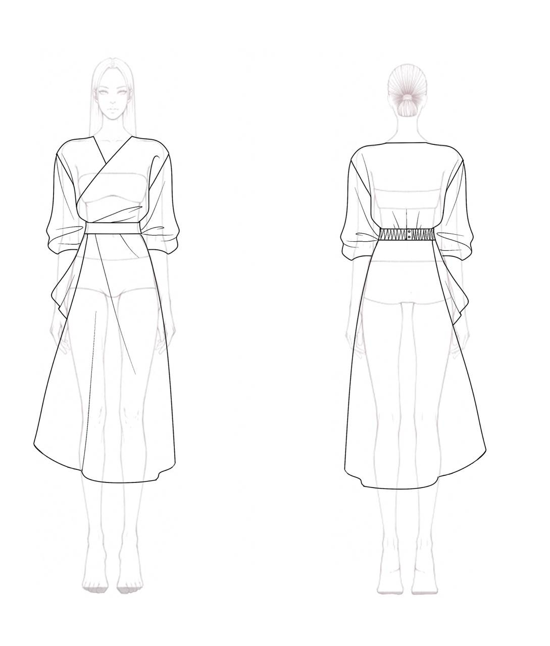 Work Dress Khaki V Neck Puff Sleeve with Pocket Midi Dress