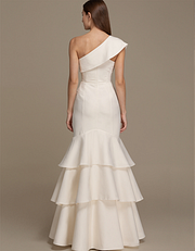 Asymmetrical Ruffle Maxi Dress