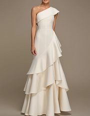 Asymmetrical Ruffle Maxi Dress