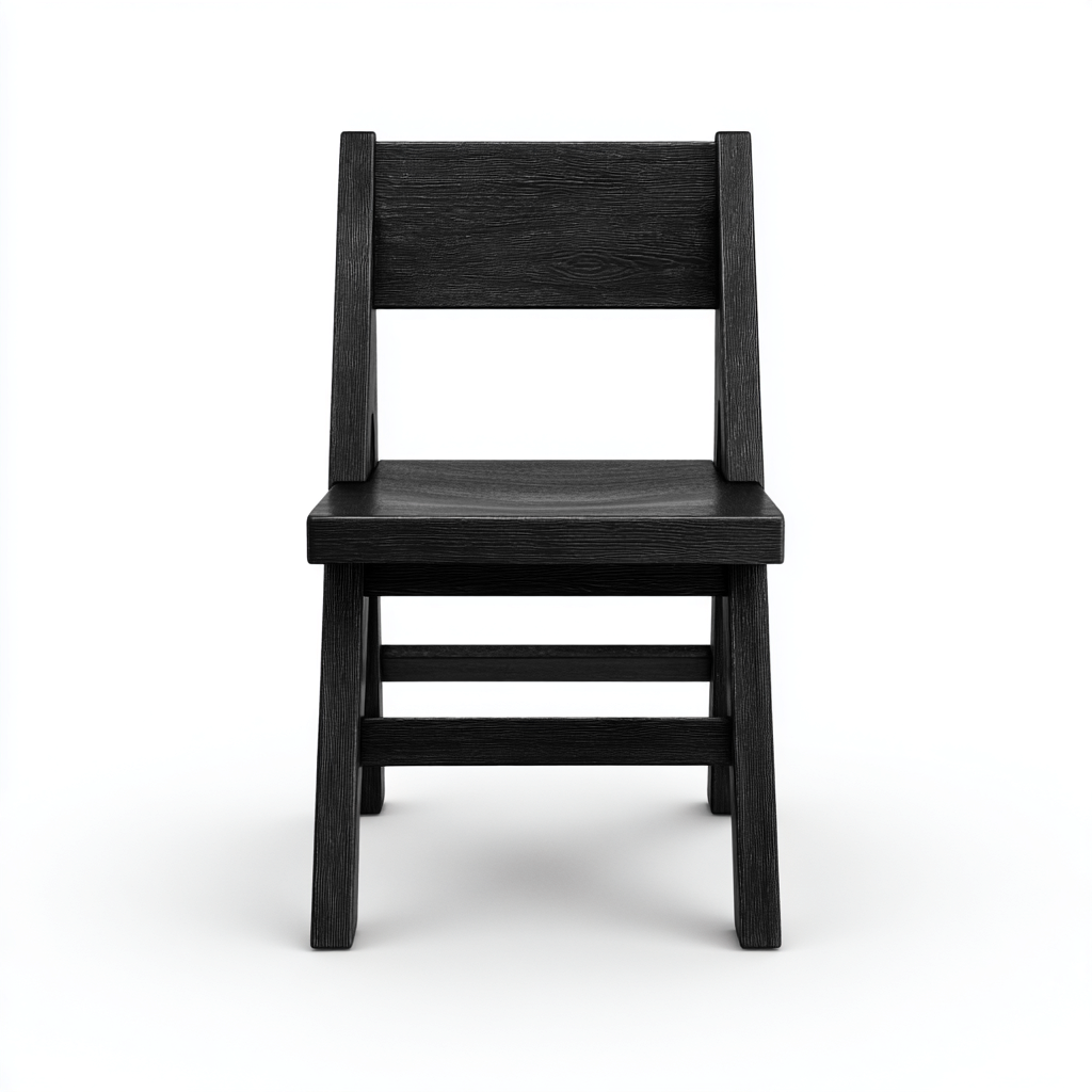 Silla de jardín - madera maciza - 45x50x82 cm - negro - diseño minimalista y robusto-Nestleure