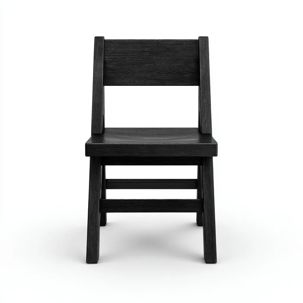 Silla de jardín - madera maciza - 45x50x82 cm - negro - diseño minimalista y robusto-Nestleure