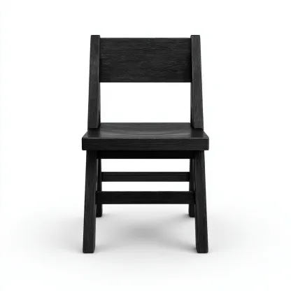 Silla de jardín - madera maciza - 45x50x82 cm - negro - diseño minimalista y robusto-Nestleure