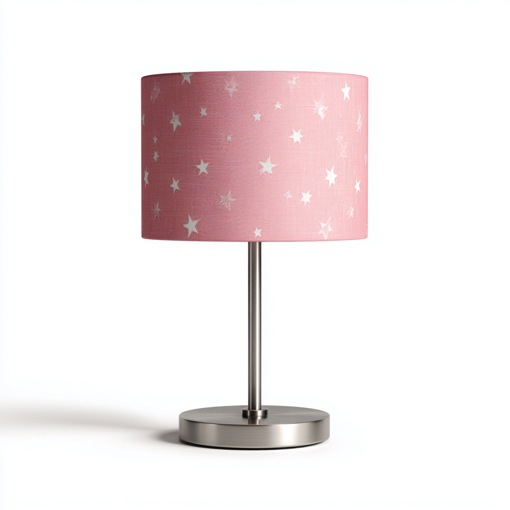 Lámpara de mesa - metal - 20x20x40 cm - rosa - estilo infantil-Nestleure