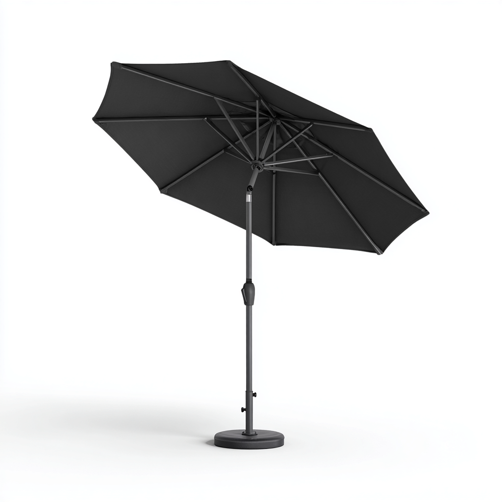 Sombrilla de jardín - aluminio-poliéster 270x270x250 cm - negro - estilo moderno inclinable-Nestleure