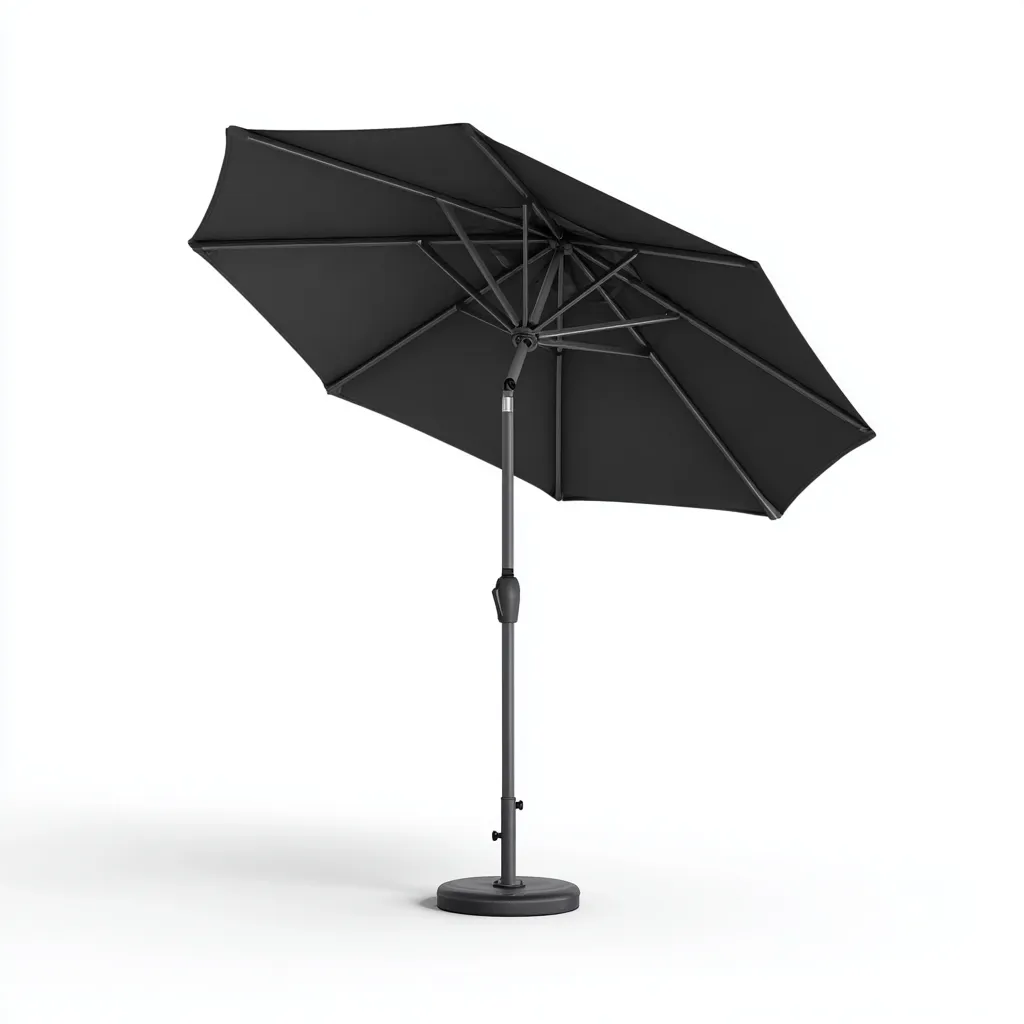 Sombrilla de jardín - aluminio-poliéster 270x270x250 cm - negro - estilo moderno inclinable-Nestleure