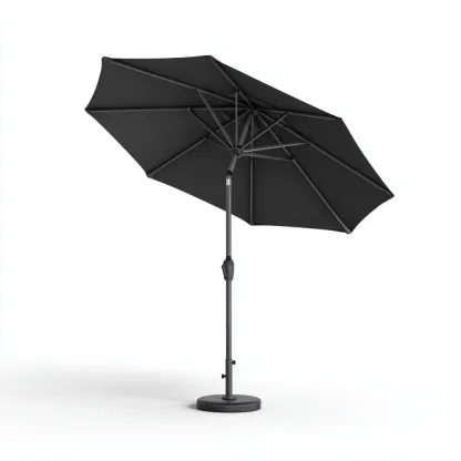 Sombrilla de jardín - aluminio-poliéster 270x270x250 cm - negro - estilo moderno inclinable-Nestleure