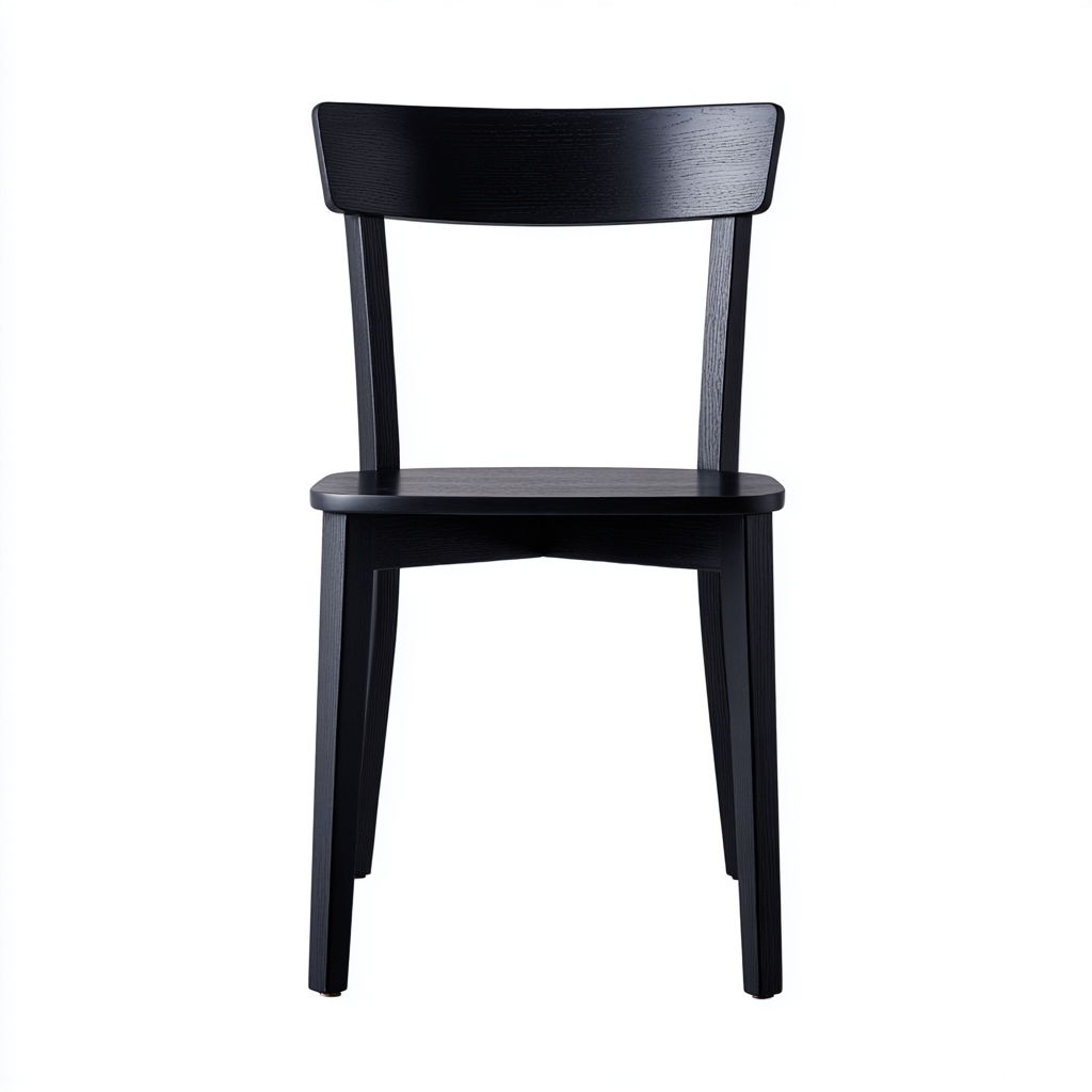 Silla de jardín - madera maciza - 45x52x84 cm - negro - diseño moderno y resistente para exterior-Nestleure
