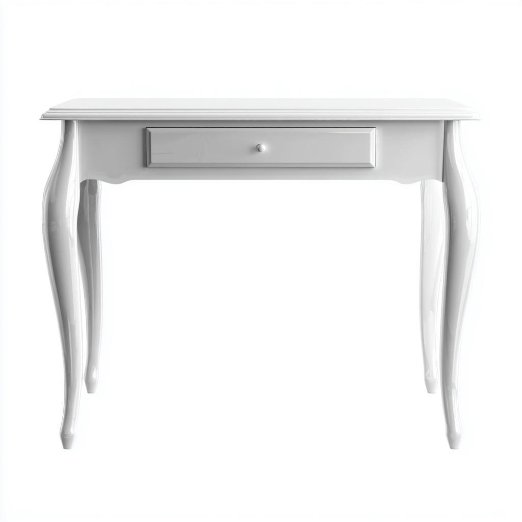Mesa de oficina - madera - 100x55x75 cm - blanco - clásico - con cajón-Nestleure