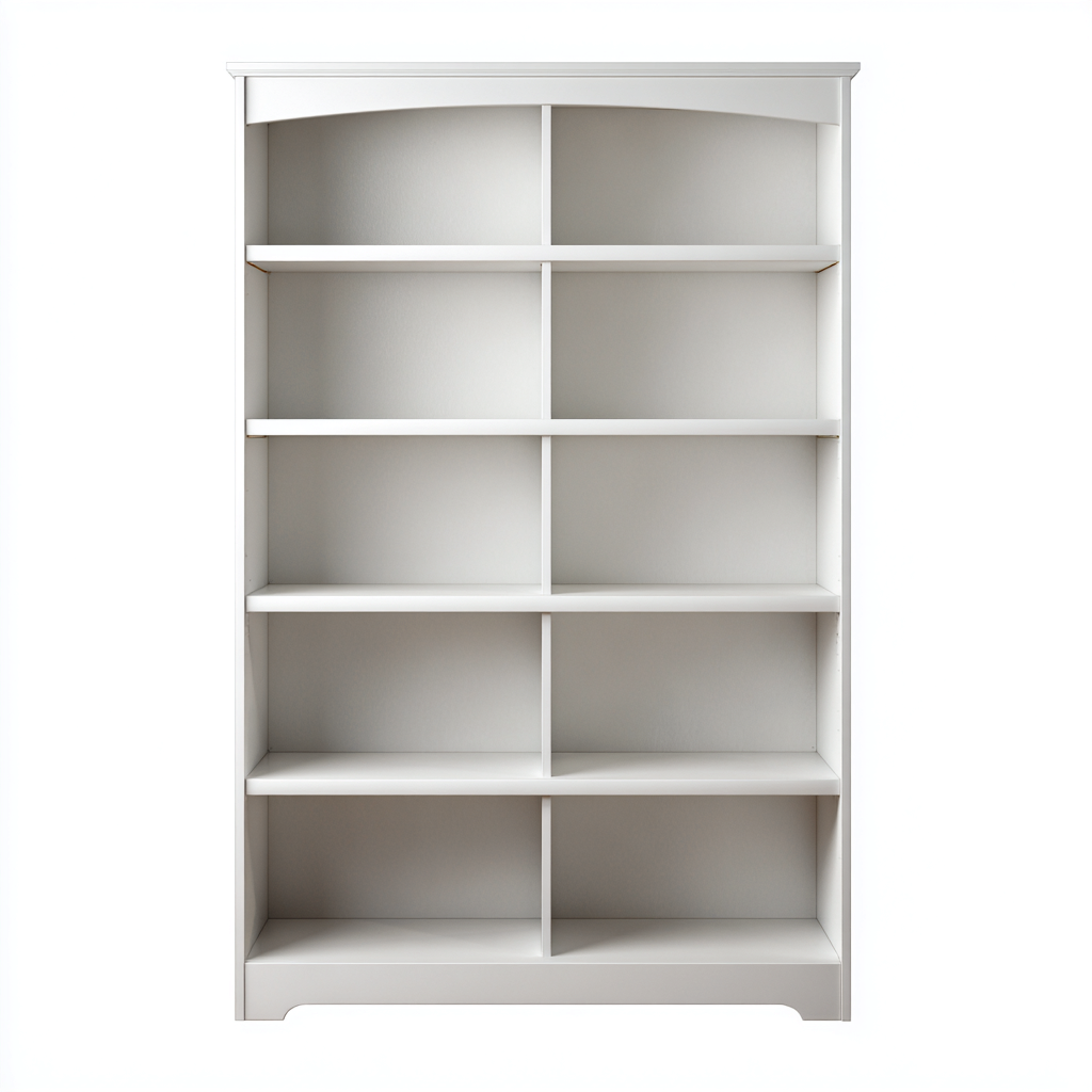 Estantería - madera MDF - 95x32x175 cm - blanca - estilo moderno-Nestleure