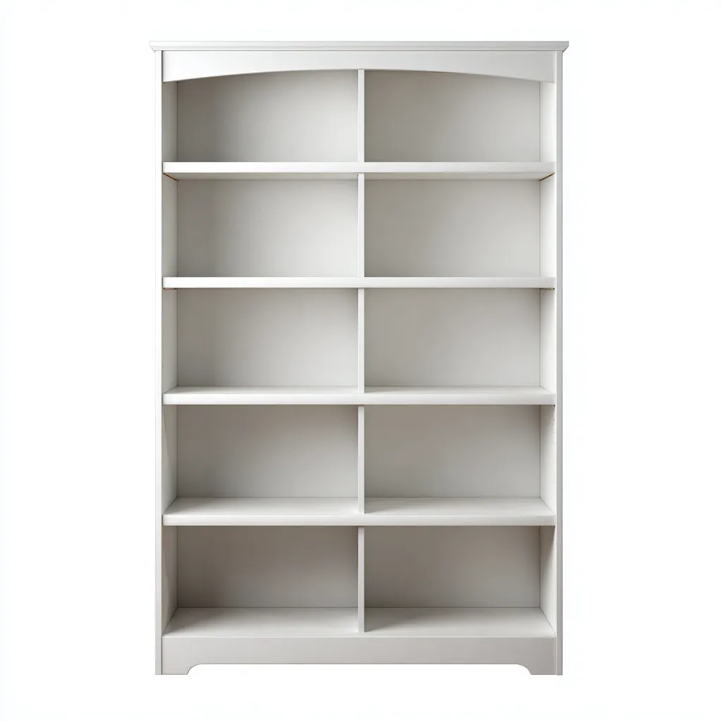 Estantería - madera MDF - 95x32x175 cm - blanca - estilo moderno-Nestleure