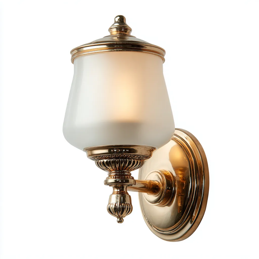 Apliques de pared - metal-vidrio - 18x14x28 cm - blanco-dorado - estilo clásico elegante-Nestleure