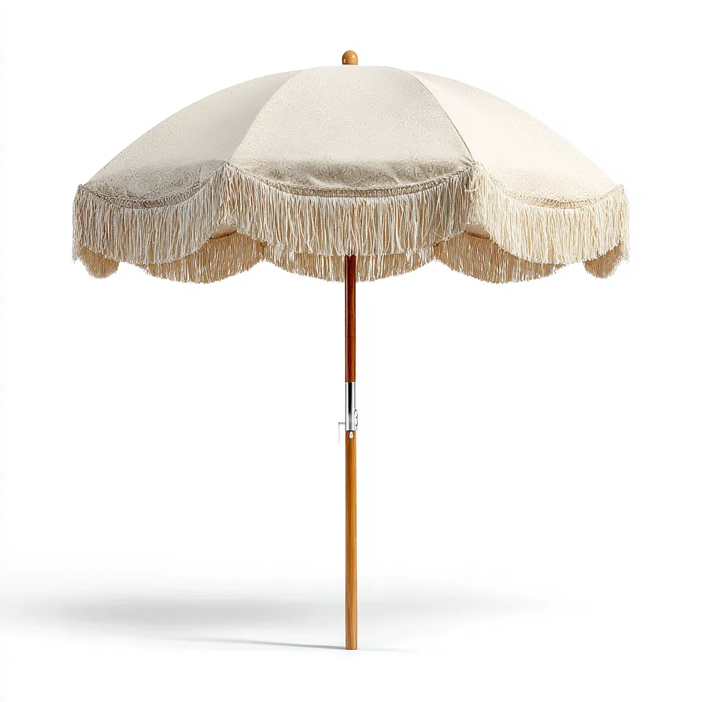 Sombrilla de jardín - tela-madera - 160x160x220 cm - beige - estilo vintage-Nestleure