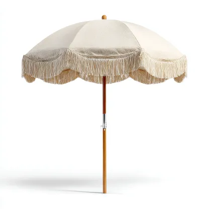 Sombrilla de jardín - tela-madera - 160x160x220 cm - beige - estilo vintage-Nestleure