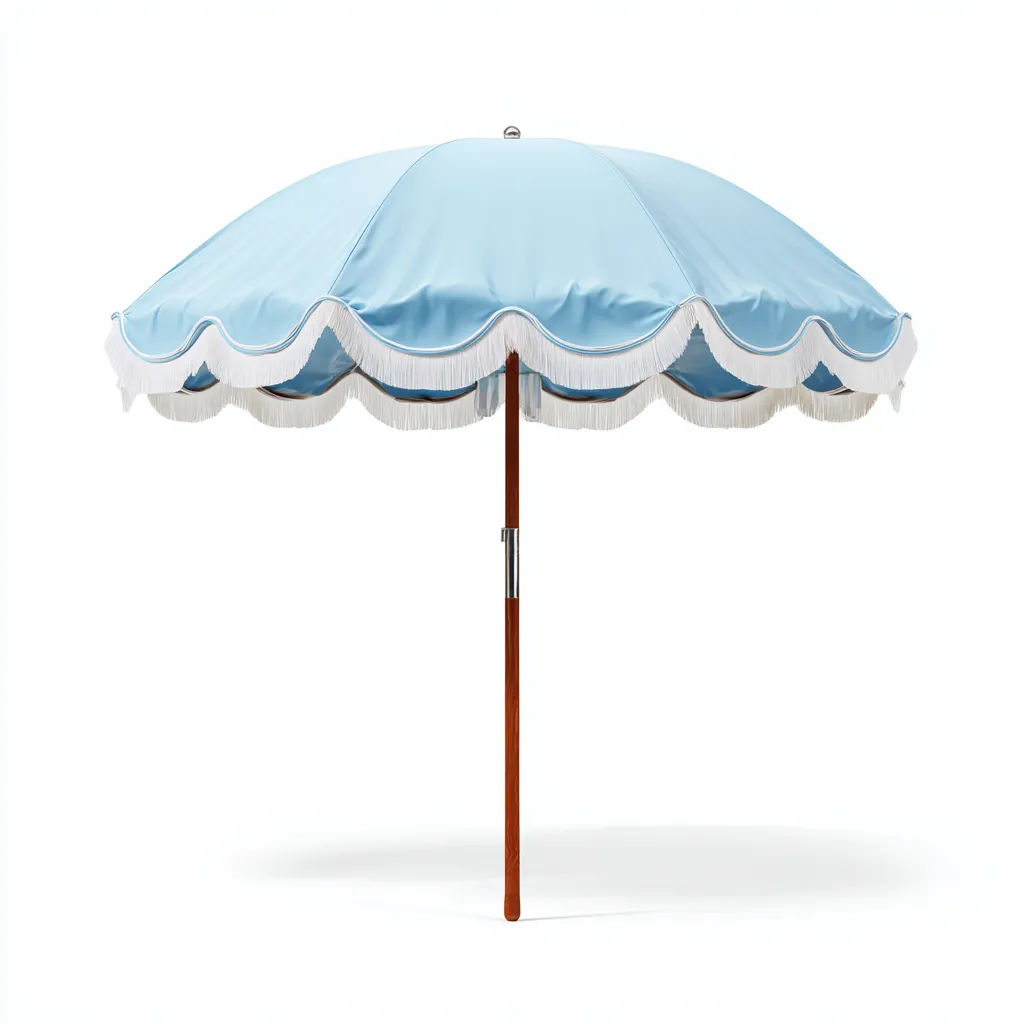 Sombrilla de jardín - tela-madera - 190x190x230 cm - azul claro - estilo clásico mediterráneo-Nestleure