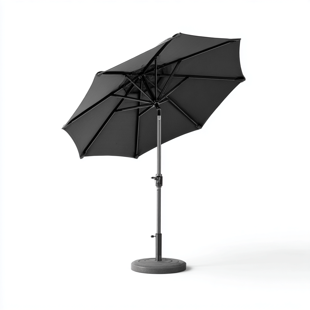 Sombrilla de jardín - aluminio-poliéster 270x270x250 cm - negro - estilo moderno ajustable-Nestleure