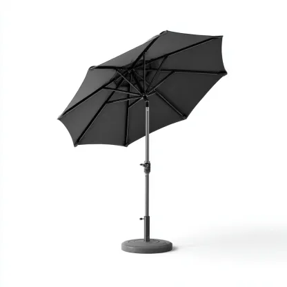 Sombrilla de jardín - aluminio-poliéster 270x270x250 cm - negro - estilo moderno ajustable-Nestleure