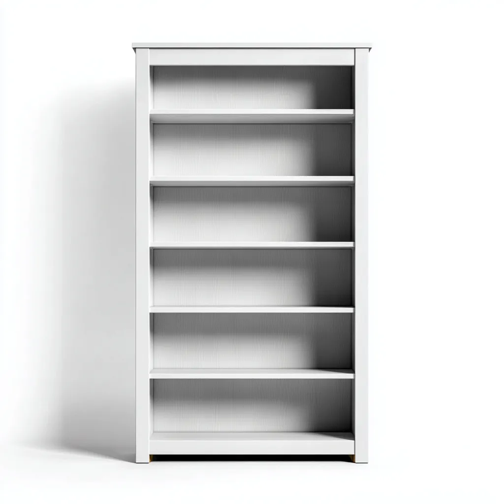 Estantería - madera MDF - 92x32x185 cm - blanca - estilo moderno-Nestleure