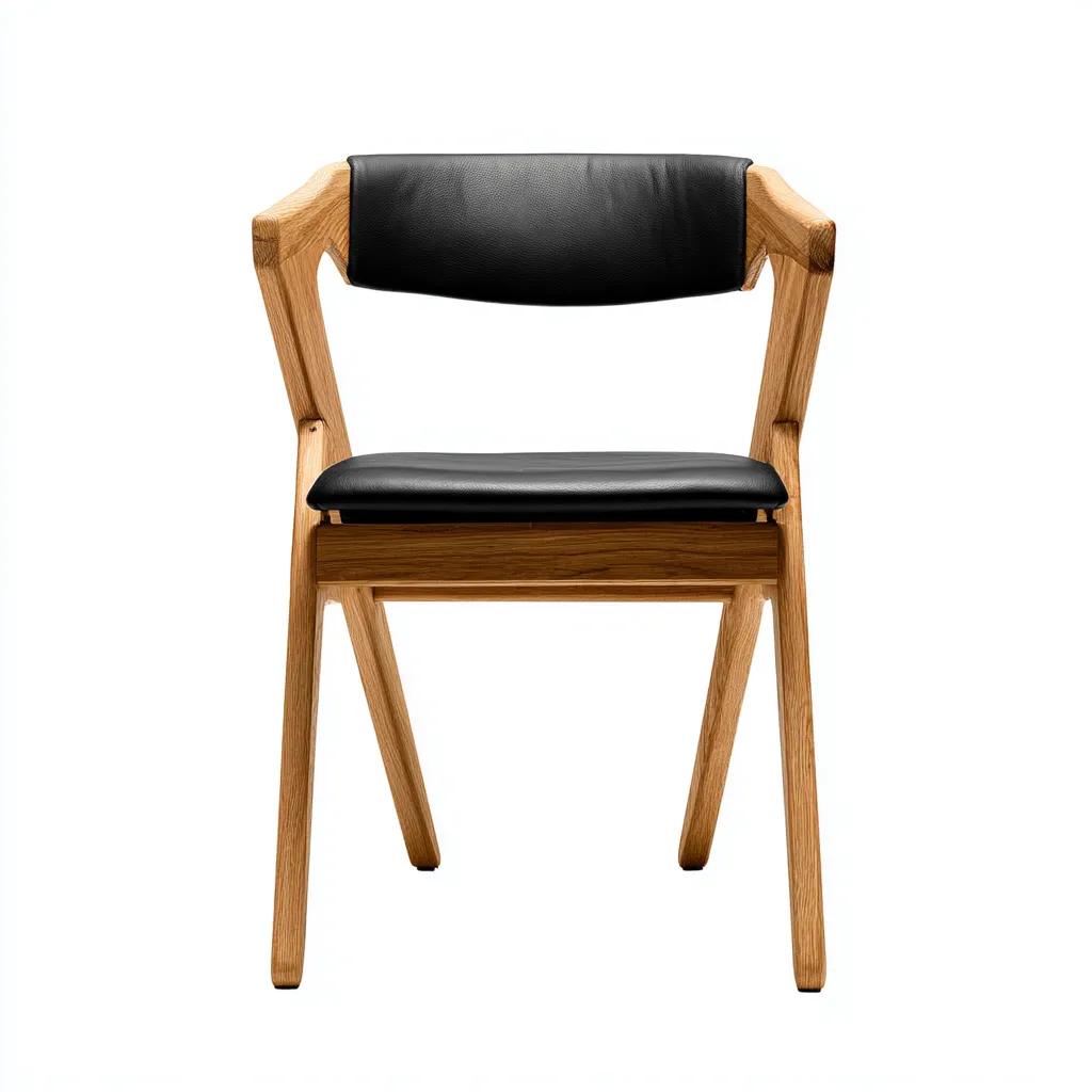 Silla de jardín - madera - piel sintética - 49x53x78 cm - negro - diseño contemporáneo y elegante-Nestleure