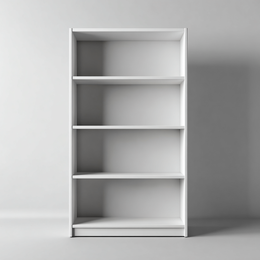 Estantería - madera MDF - 80x30x140 cm - blanca - estilo moderno-Nestleure