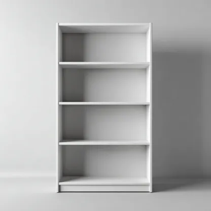 Estantería - madera MDF - 80x30x140 cm - blanca - estilo moderno-Nestleure