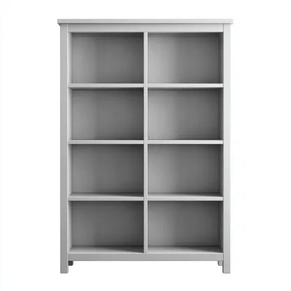 Estantería - madera MDF - 85x30x150 cm - blanca - estilo moderno-Nestleure