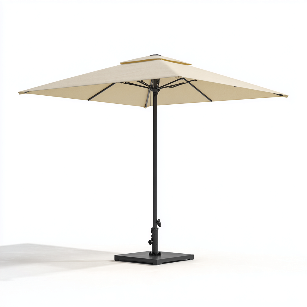 Sombrilla de jardín - aluminio-poliéster 300x300x260 cm - beige - estilo moderno minimalista-Nestleure