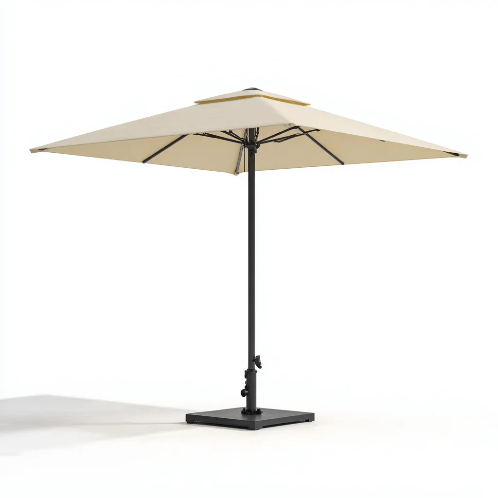 Sombrilla de jardín - aluminio-poliéster 300x300x260 cm - beige - estilo moderno minimalista-Nestleure