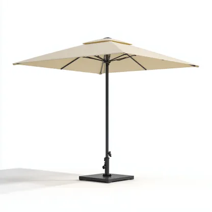 Sombrilla de jardín - aluminio-poliéster 300x300x260 cm - beige - estilo moderno minimalista-Nestleure