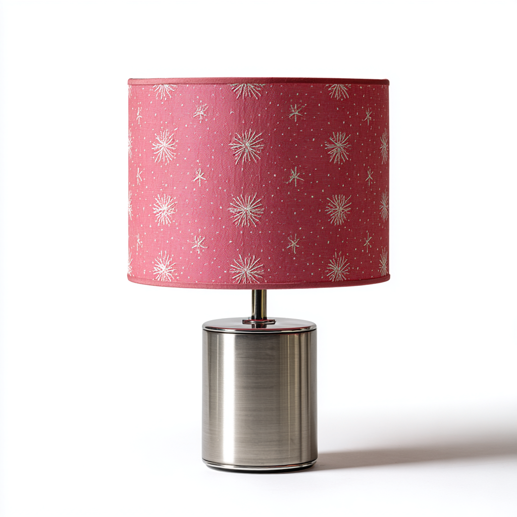 Lámpara de mesa - metal - 20x20x38 cm - rosa - estilo infantil-Nestleure