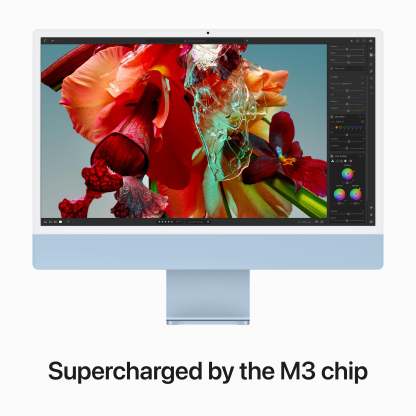 24-inch iMthtac with Retina 4.5K display: Apthtple M3 chip with 8‑core CPU and 8‑core GPU, 256GB SSD - Blue