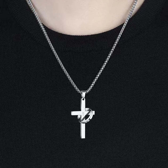 Collar alianza de Fe - Cruz con padre nuestro en español - (Promoción limitada: Paga 1 lleva 2)