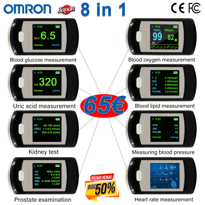 Omron neinvazivni merilnik glukoze v krvi (5 sekund merjenja/99% natančnost)