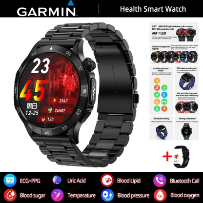 Garmin AI pametna ura za medicinsko diagnostiko ⌚️ Nova različica 2025! Podpira pametne meritve EKG + PPG ter natančno spremlja raven krvnega sladkorja, maščob in sečne kisline – vaše zdravje na eni uri 🏃‍♂️