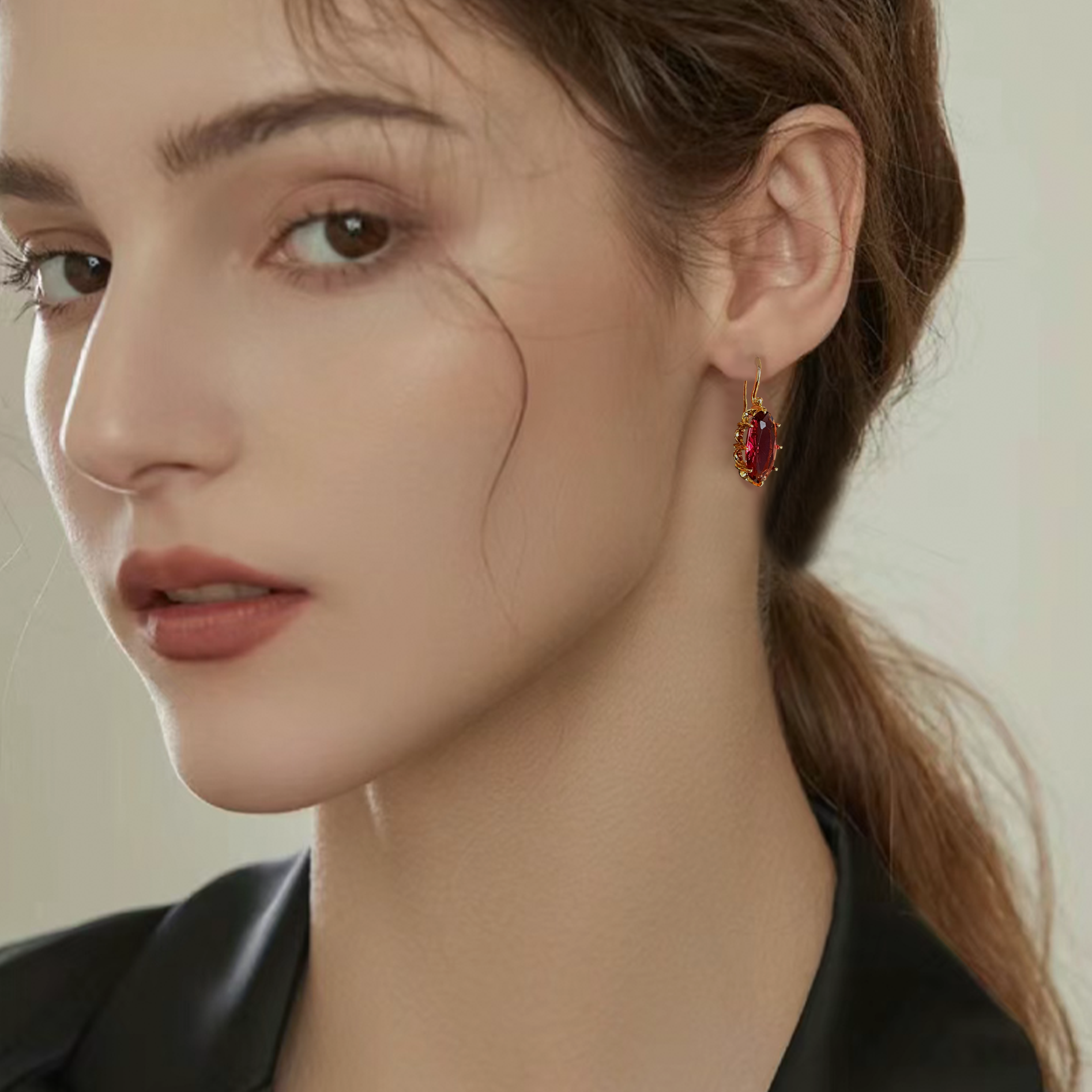 🎁2024 Žhavé produkty Velké snížení cen ✨ Náušnice 18K Gold Gemstone 💎