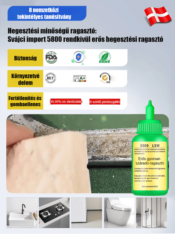 5800 multifunkcionális univerzális erős, gyorsan száradó ragasztó