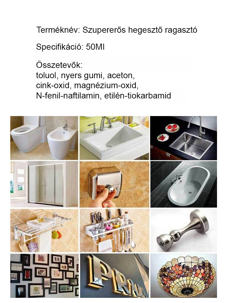 5800 multifunkcionális univerzális erős, gyorsan száradó ragasztó