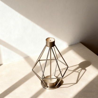 Fémes gyertyatartó díszek (5 darab)