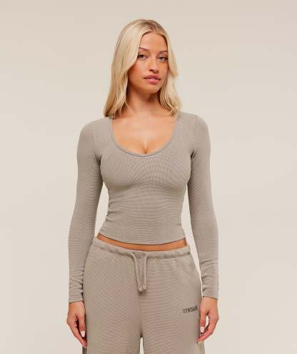 Waffle Long Sleeve Top