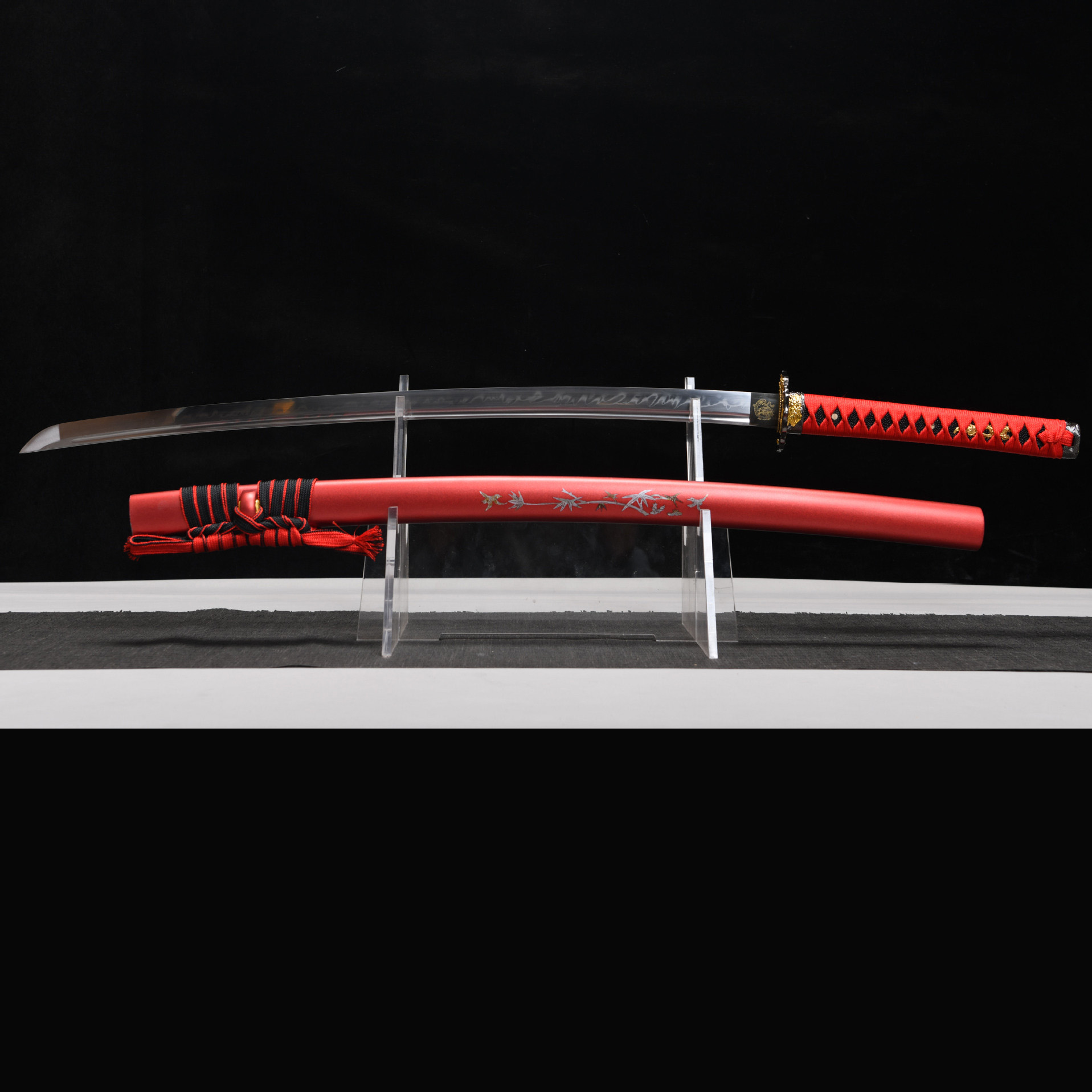 Blazing Crown – Fire Element Katana Sword-KAGEFORGE5