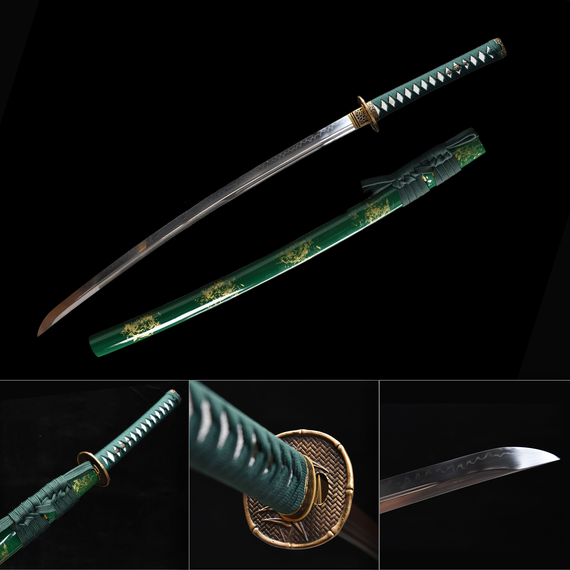Verdant Rise – Wood Element Katana Sword-KAGEFORGE5