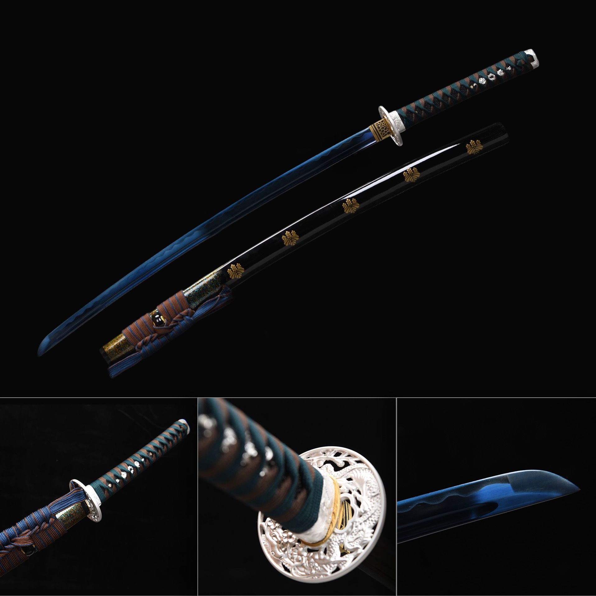 Gilded Resolve – Metal Element Katana Sword-KAGEFORGE5