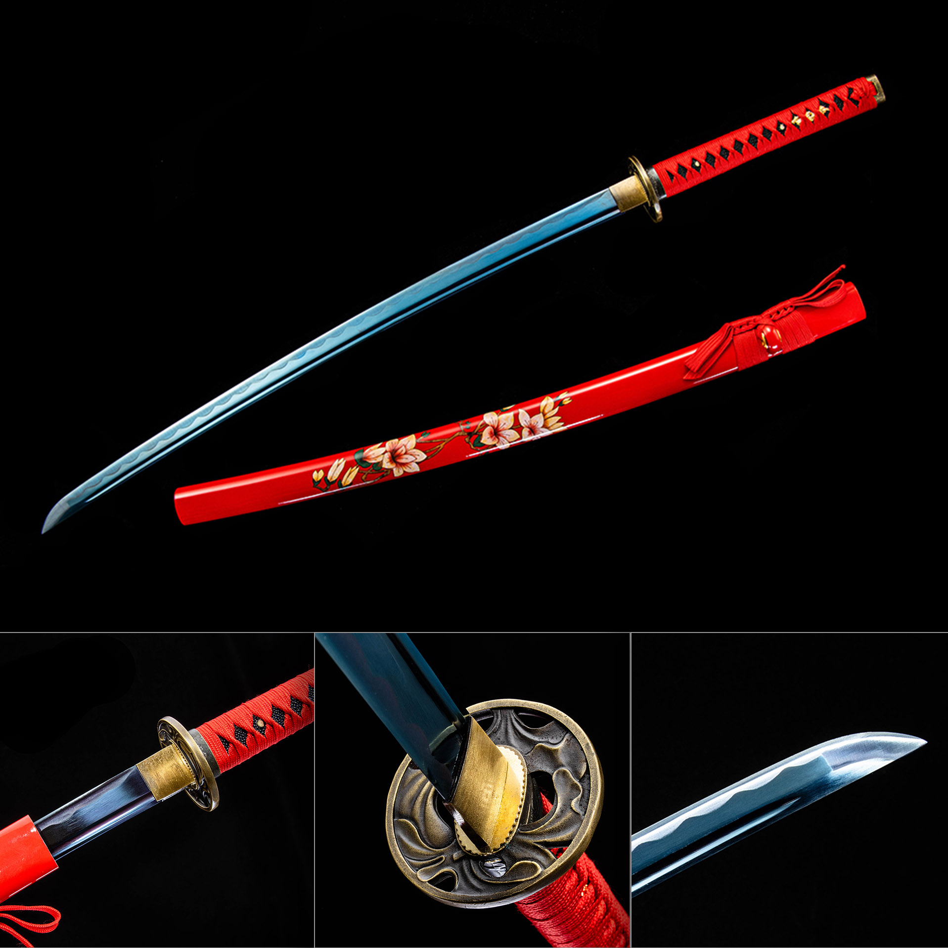 Scarlet Whisper –  Fire Element Katana Sword-KAGEFORGE5