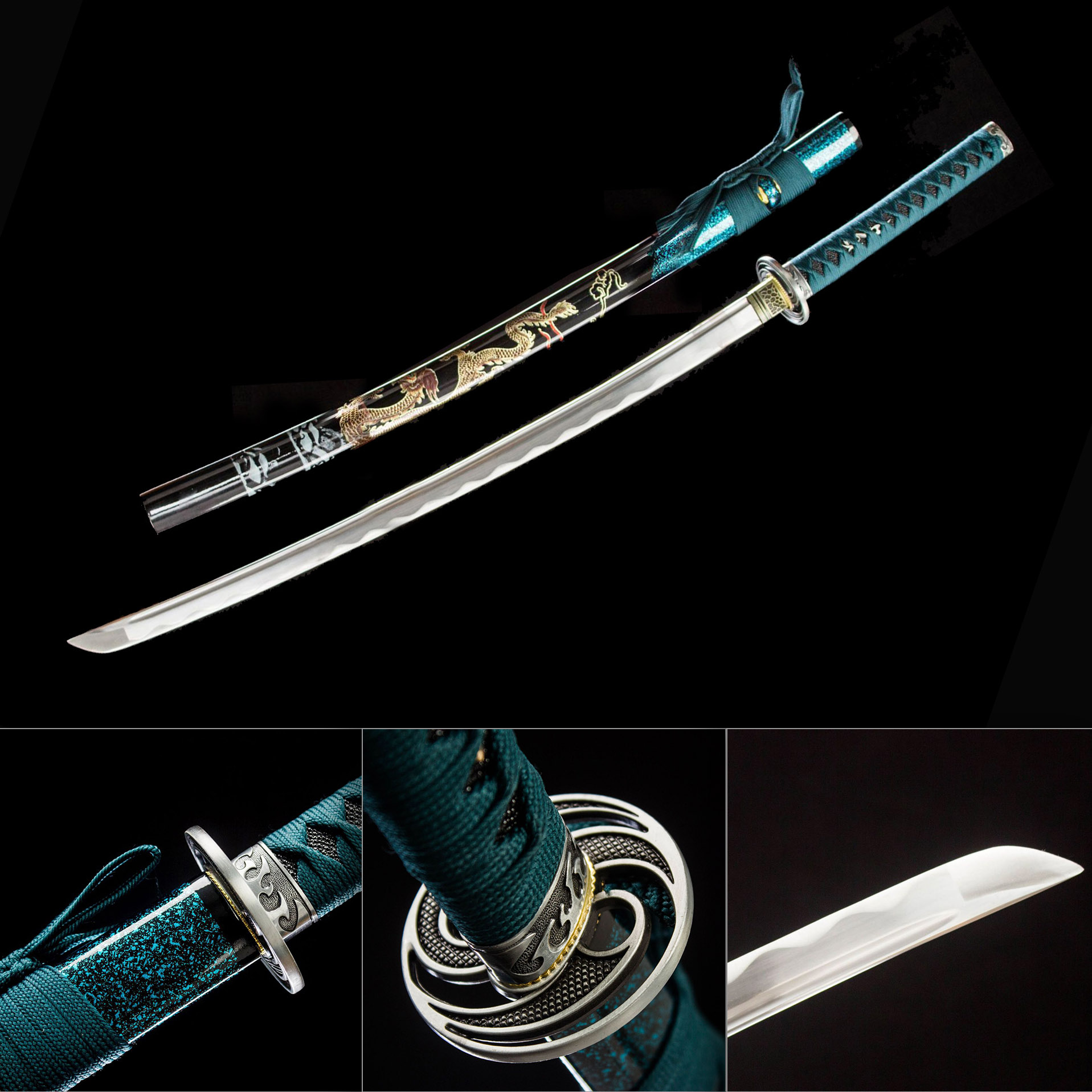 Growth Rune – Wood Element Katana Sword-KAGEFORGE5