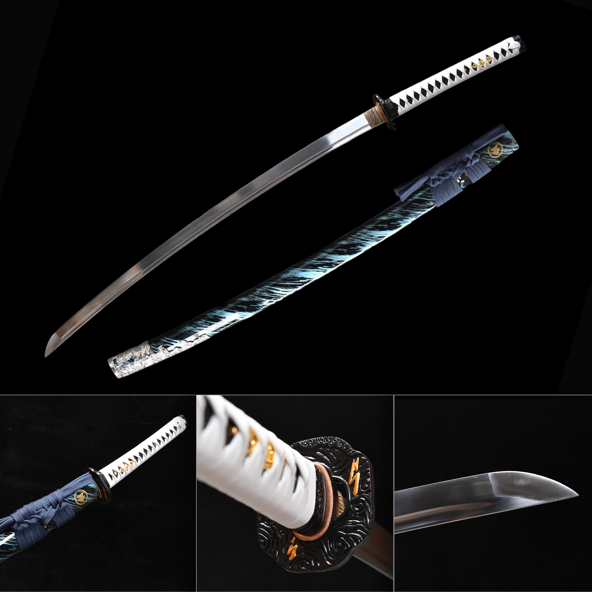 Deep Current – Water Element Katana Sword-KAGEFORGE5