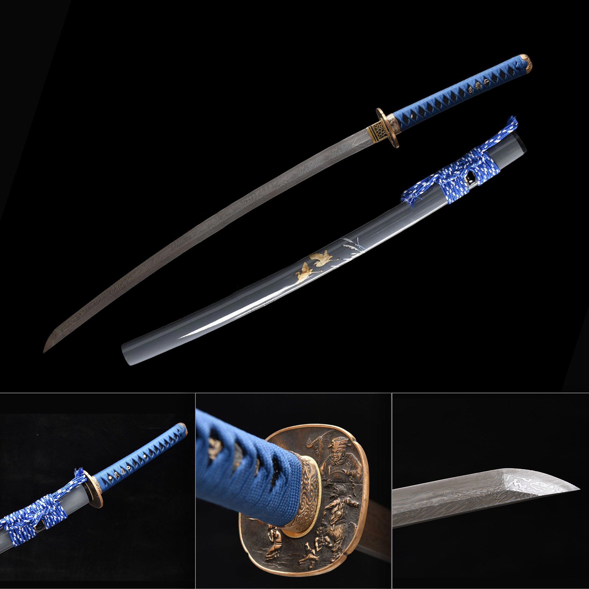 Still Tide – Water Element Katana Sword-KAGEFORGE5