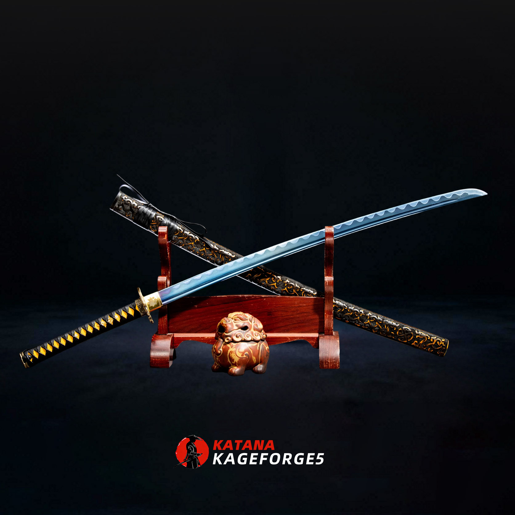 Silent Mirror – Metal Element Katana Sword-KAGEFORGE5