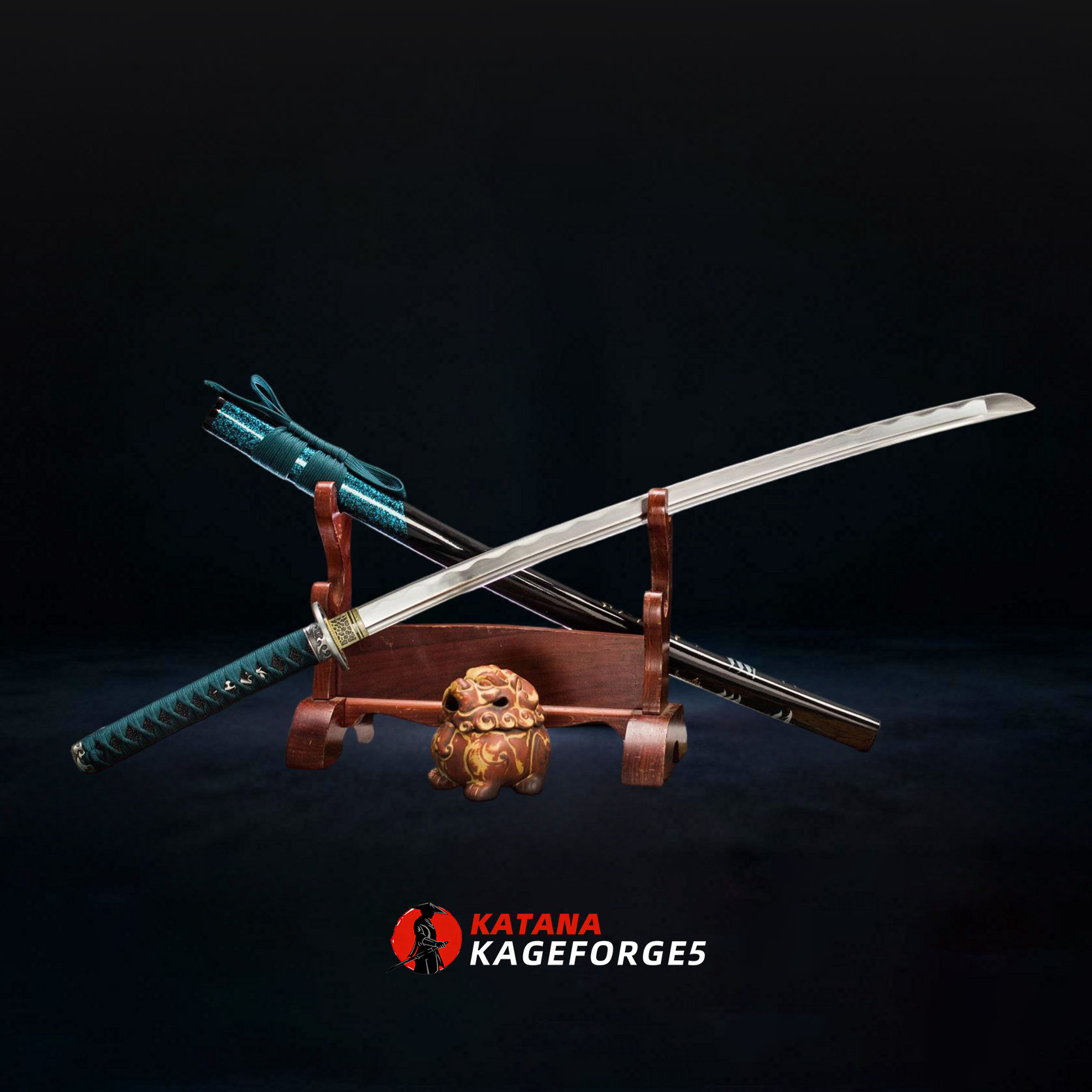 Growth Rune – Wood Element Katana Sword-KAGEFORGE5