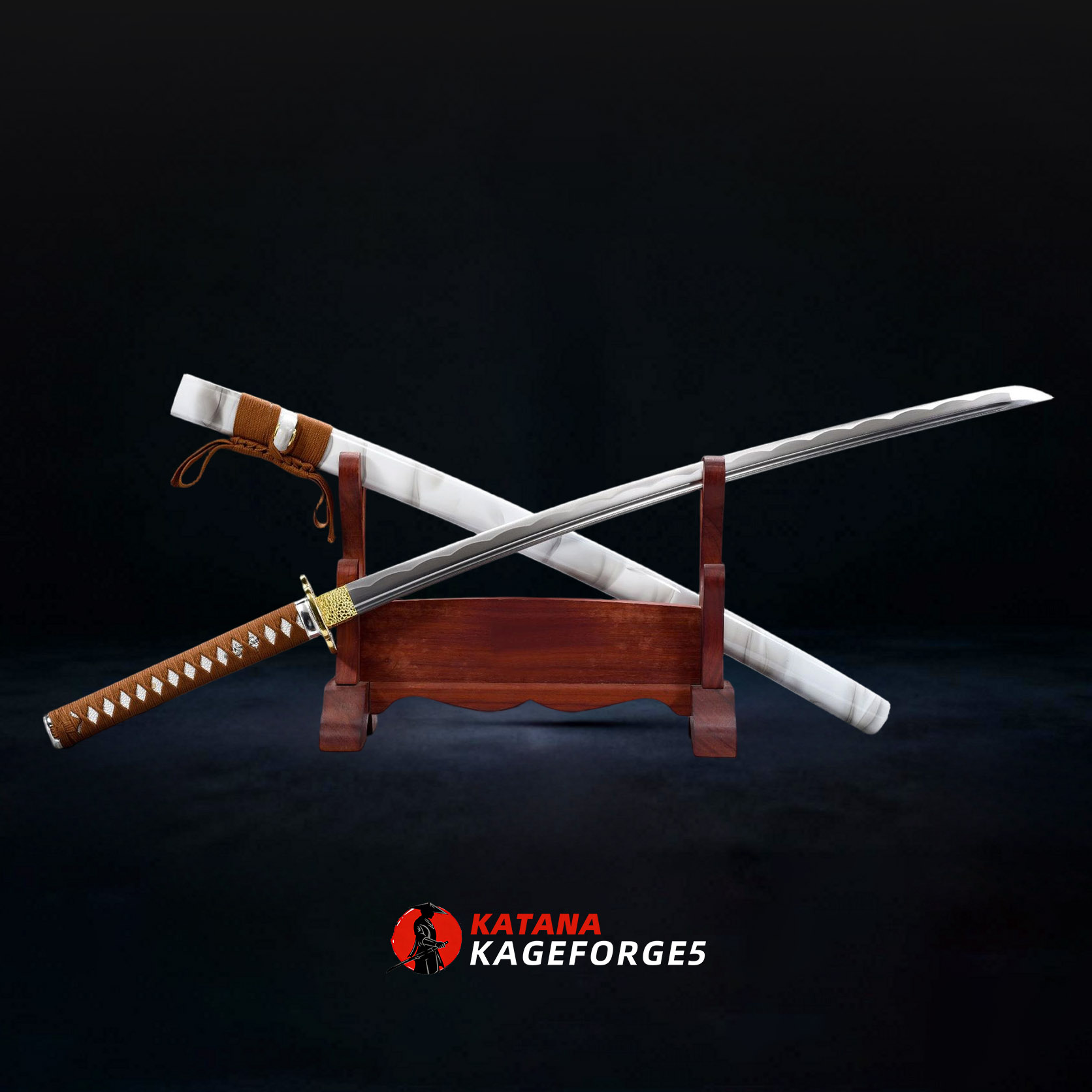 Clay Rune – Earth Element Katana Sword-KAGEFORGE5
