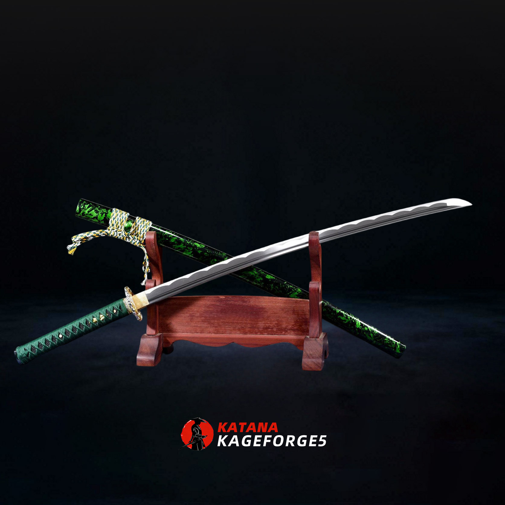 Sprout Light – Wood Element Katana Sword-KAGEFORGE5